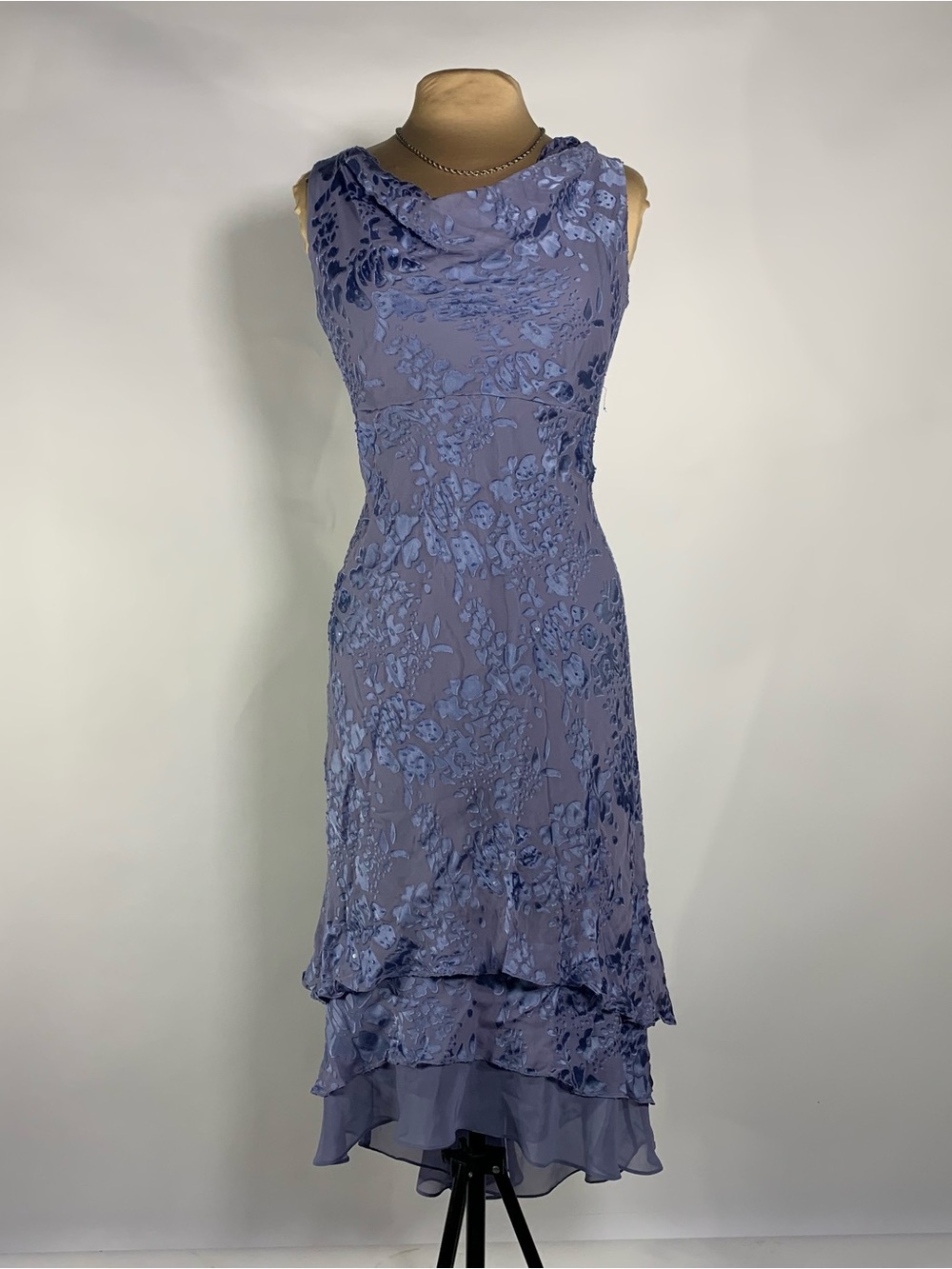 Alex Evenings Burnout Velvet Beaded Dress Formal 16